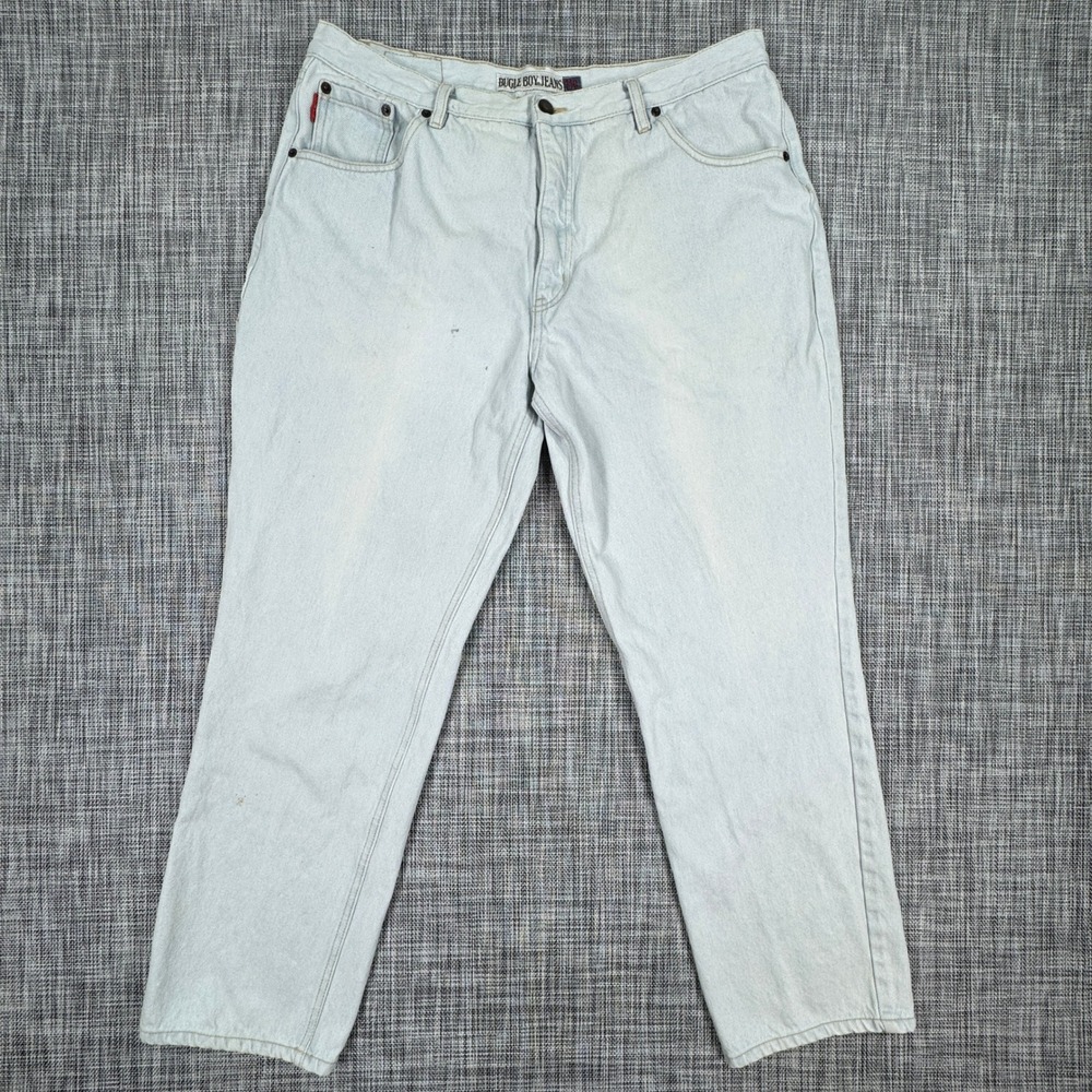 Bugle Boy 750 Men's Relaxed Fit Straight Leg Jeans Light Wash 40x30 USA Denim